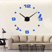Wall ClockModern Frameless DIY Wall Clock Large 3D Wall Watch Non Ticking for Living Room Bedroom Kitchen
