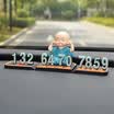 YUECAR car temporary stop sign stereo small monk phone number mobile car stop sign kung fu models - one fly