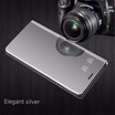 Samsung Galaxy J6J6 Plus 2018 Luxury Slim Mirror Flip Shell Stand Leather Smart Clear View Window Cover Phone Case