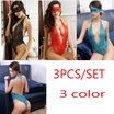 2PC Bikini Lingerie Sexy Lace Babydoll Erotic underwear transparent Open Bra Nightdress