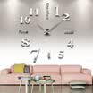 Qingwei creative wall stickers mute living room decoration clock wall charts mirror wall stickers black