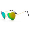Hot Sun glasses Women Coated Lenses New heart Shaped Sunglasses Elegant Lady Sunglasses Love Shape Eyeglasses 11 Color Gold