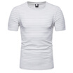 Mens Summer Striped Short Sleeve T Shirt Casual Pullover Tops