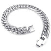 Hpolw Mens Stainless Steel Bracelet Link Chain Silver