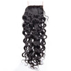 Mongolian Virgin Hair Lace Closure Water Wave Size 4x4 inch FreeMiddle3 Part Wet&Wavy Human Hair Closure Natural Black Color