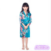 Child Peacock Cardigan Children dressing gown Summer thin embroidered silk Homewear Japanese style cardigan gown Girls print Peac
