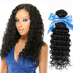 WYF Deep Wave Virgin Hair Weave 5Pcs Unprocessed Indian Human Hair Deep Wave Hair Bundles