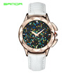 SANDA Luxury Leather Quartz Watch Women Clock Female Ladies Dress Wristwatch