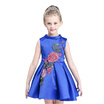 2018 Princess Flower Girl Dress for Wedding Handmade Flowers Girls Pagenat Dress Prom Gown Rose print kids clothes