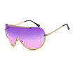 SHAUNA Oversize Women Half Frame Sunglasses Fashion Integrated Gradient Tinted Lens Men Goggle Glasses
