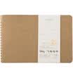 Kinbor medium 80 piece grid stationery notebook kraft paper coil diary hand book cattle DTB40066