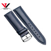 High Quality 20mm 22mm Genuine Leather Strap Watch band NIBOSI Leather Watchband With Black Blue&Brown Colors