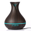 400ml Aroma Essential Oil Diffuser Ultrasonic Air Humidifier with Wood Grain 7 Color Changing LED Lights for Office Home