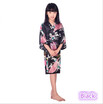 Child Peacock Cardigan Children dressing gown Summer thin embroidered silk Homewear Japanese style cardigan gown Girls print Peac