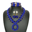 Handmade African Wedding Beads Jewelry Set For Women Mix Color Indian Bridal Statement Necklace Nnigerian Costume Jewelry Set