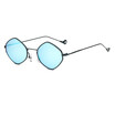 SHAUNA Fashion Diamond Sharp Metal Frame Women Sunglasses Vintage Men TintedClear Lens Glasses