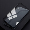 iPhone X Case Magnetic Adsorption Case Ultra Slim Metal Frame Tempered Glass with Built-in Magnet Flip Cover