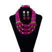 Purple Imitation Coral Jewelry Set For African Women Nigerian Wedding Beads African Crystal Jewelry Bridal Statement Necklace