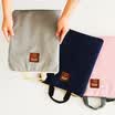 Shouyou multi-function multi-layer A4 file bag portable iPad computer bag mobile phone Oxford canvas briefcase JD-SN-53 dark blue