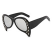 SHAUNA Oversize Women Batmen Sunglasses Fashion Men Bat Sharp Shades UV400