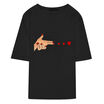 Fashion Women Summer T-Shirts Heart Shoots Fingers Short Sleeve Casual Tops