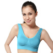 Antarctic Sports Bra Shockproof Running Anti-Shade Vest Girls Underwear Gathering No Bracket Bust Yoga Sleep Seamless Bra NTX2134 Single Light Blue L
