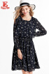 L XL XXL 3XL 4XL 5XL plus size chiffon elegant autumn 2018 women dress long sleeve large size navy blue flower print midi office