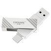 FANXIANG F381 128G Apple Mobile U disk USB30 Apple Official MFI Certification iPhone&iPad Dual Interface Mobile Computer Dual Silver