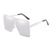 Fashion Oversize Metal Frame Women Square Sunglasses Brand Designer Fashion Men Mirror Coating Glasses