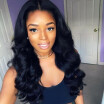 T-top Hair Body Wave Human Hair Lace Front Wig Remy Hair Wavy Glueless Wig With Baby Hair And Natural Hairline Bleached Knots For