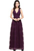 New Lace A-line Long Evening Prom Formal Dresses V-neck Party Pageant Bridesmaid Gown