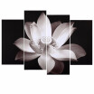 HD Printed 4-Panel Unframed Lotus Pattern Canvas Painting Wall Art Modular Pictures Decor for Home Living Room Bedroom