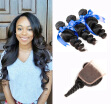 WYF Virgin Hair Loose Wave 3 Bundles with Closure 100 Brazilian Unprocessed Human Hair