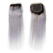 Nami Hair 1bGrey Ombre 4X4 Lace Closure Brazilian Straight Human Hair Two Tone Color 10"-16" T1B Silver Grey Ombre Hair