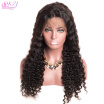 Full Lace Human Hair Wig For Black Women Deep Wave Natural Color Non Remy Brazilian Hair Wig With Pre Plucked