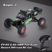 Professioanl RC Truck Original FEIYUE FY-03 EAGLE-3 112 4WD 24G Full Scale Desert Off-road RC CarPSSurprise price for Black Da