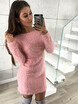 Women Winter Long Sleeve Sweater Fleece Warm Basic Short Dress