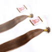BHF HAIR Fusion hair extensions 16"-26" Real Human Hair Extensions Straight Keratin U-Tip Brown Color 1gs 20g pack