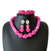 New Style Nigerian Wedding Beads Bridal Jewelry Set Indian Wedding Jewelry Beads Necklace Earrings For Women African Jewelry Set