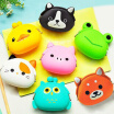 Kawaii Xmas Birthday Gift Cartoon Animal Silicone Jelly Coin Purse Mini Wallet