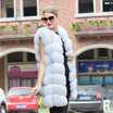 2018 new women&39s hot sale natural blue fox vest 100 leather fur fox jacket fashion trend women&39s winter coat luxury coat to keep