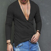 Men & Women Slim Fit V-Neck Long Sleeve Muscle Tee T-shirt Casual Tops Henley Shirts
