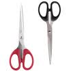 Effective deli 33215 office scissors set 180mm 2 red&black combination