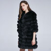 Fox Fur Coat Natural Fur Coat Real Fur Coat Winter Woman Jacket Length Can Change Warm Stripe Stitching 2018 New Discount Sale