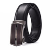 XHtang Mens Belt Genuine Leather Automatic Buckle belt For Waistband Ratchet Strap Black Leather Belt Designer Belt For Jeans Gift
