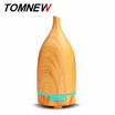 TOMNEW 100ML Essential Oil Diffuser Humidifier Ultrasonic Aroma Diffuser Wood Grain Air Filter with LED light for Home Office