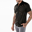 2018 Summer Mens Casual Hollow Shirt Slim Sport T-Shirt