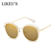 New arrival Polarized sunglasses New Design round cat eye sunglasses female trend ladies Shopping street sunglasse