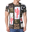 Mens Summer Desert Cactus Printed Short Sleeve Shirt