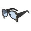 SHAUNA Oversize Women Batmen Sunglasses Fashion Men Bat Sharp Shades UV400